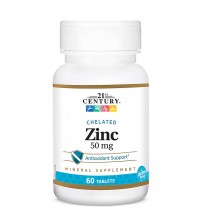 21st Century Zinc Chelated 50mg 60tabs