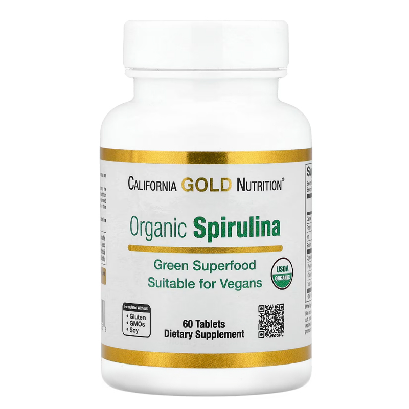 California Gold Nutrition Organic Spirulina 500mg 60tabs