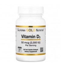 California Gold Nutrition Vitamin D3 2000IU 90caps