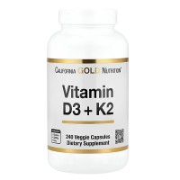 California Gold Nutrition Vitamin D3 + K2 240caps