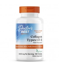 Doctor's Best Collagen Types 1 and 3 with Vitamin C 1000mg 180tabs