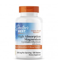 Doctor's Best High Absorption Magnesium 100mg 120tabs