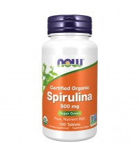 Now Foods Certified Organic Spirulina 500mg 100tabs