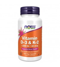 Now Foods Vitamin D-3 & K-2 120caps