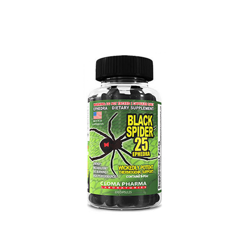 Black spider 25. Cloma Pharma Black Spider (100 капс.). Жиросжигатель Black Spider 25 Ephedra. Жиросжигатель Cloma Pharma Black Spider 25. Жиросжигатель Cloma Pharma Black Spider - 100 капсул.