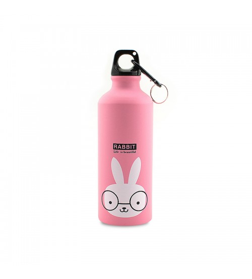 Фляга для воды Kindly Steel Bottle Life is Beautiful Rabbit Pink 500ml